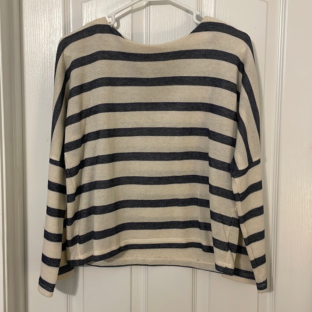 Striped Banana Republic long sleeve blouse